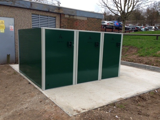 Secure cycle lockers for Reading Borough Council