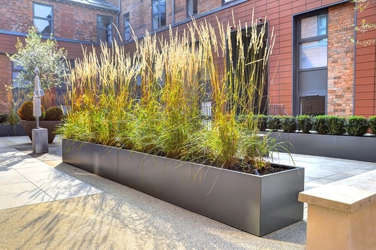 Planters for communal courtyard, residential development | IOTA | ESI ...