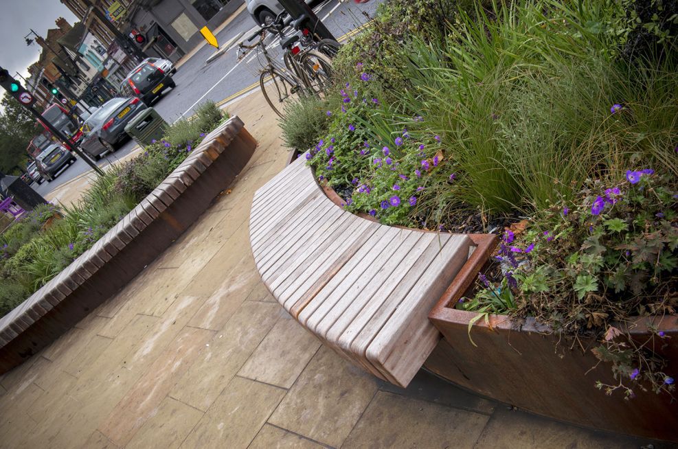 How to integrate planters and bench seating IOTA ESI External Works