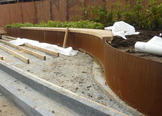 Bespoke corten steel planters, Handyside Park, London | Kinley | ESI ...