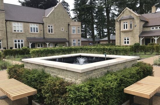 Courtyard water feature for Haseley Manor development