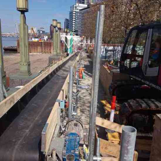 Easikit 600 conveyor in use at Thames Tideway project