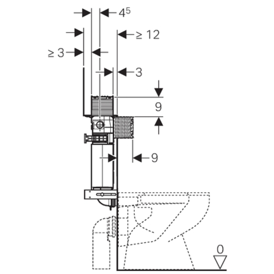 Geberit Omega concealed cistern 12 cm, H82 | Geberit | ESI Interior Design