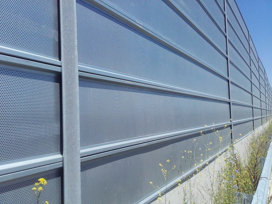 METASoundBlok steel absorptive acoustic noise barriers | Gramm Barrier ...