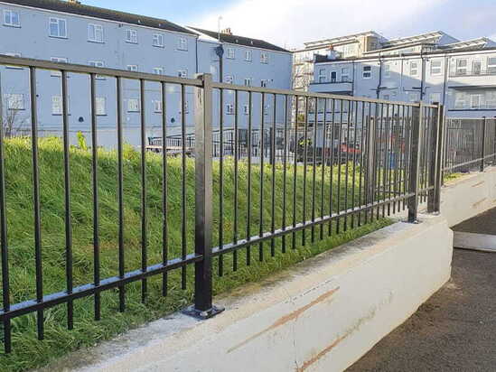 Sentry® metal wall-top railings for housing