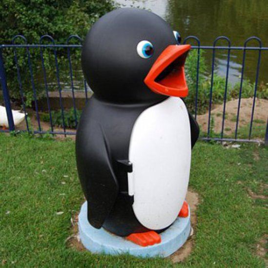 Bird educational litter bins with optional voice box Amberol ESI External Works