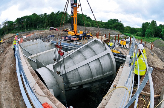 Hydro-Brake Flood flow control installation - Wigan