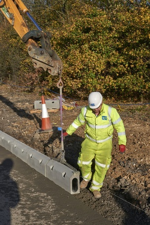 Drainage kerb reduces installation time, M1 smart scheme | Marshalls ...