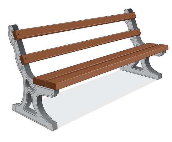 ASF 504 Cast Iron and Timber Seat
