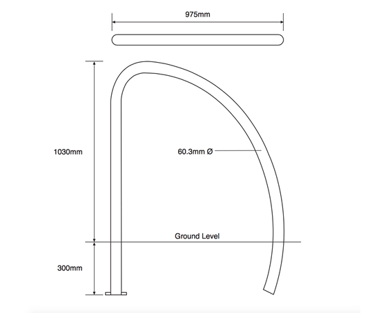ASF 9001 steel cycle hoop | Architectural Street Furnishings | ESI ...
