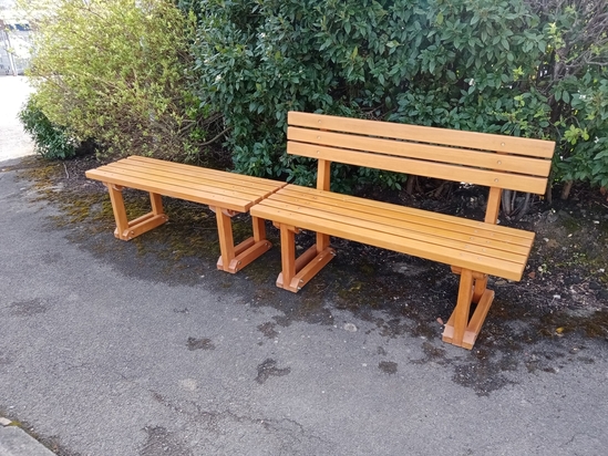 Wooden Medlock seat and bench