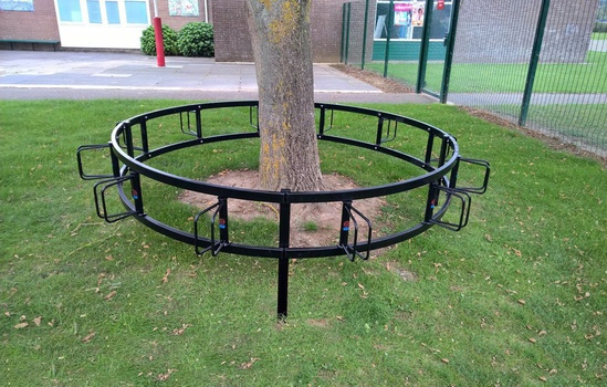 Round cycle rack