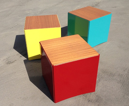 Jack customisable cube outdoor stools