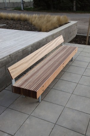 Woody Park Bench Environmental Street Furniture ESI 