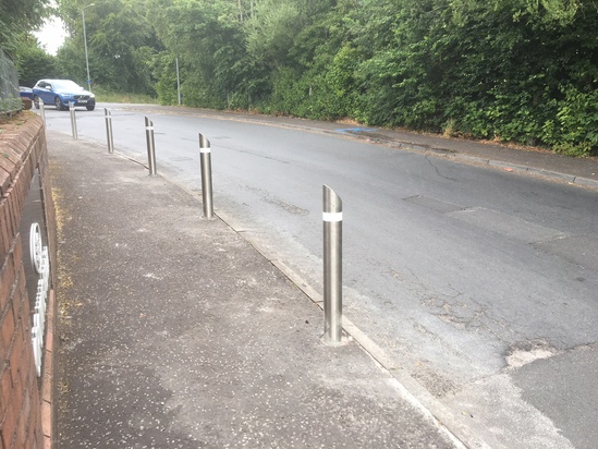 Stainless steel bollards for hotel upgrade and extension ...