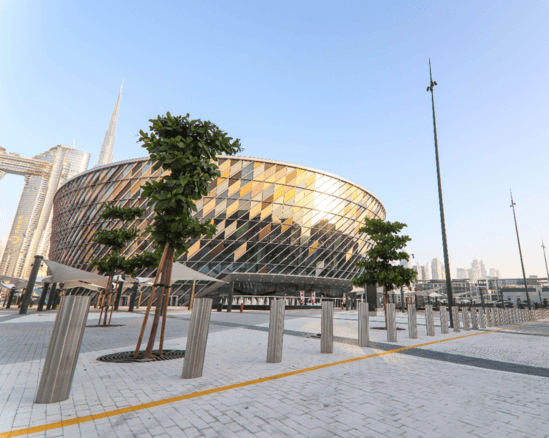 Security bollards for Dubai arena
