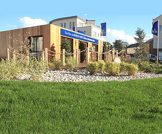 Landscape design, Ingress Park sales & marketing suite