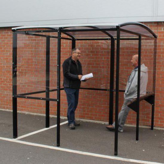 Smoking Shelter with Integrated Seating NBB Outdoor Shelters ESI