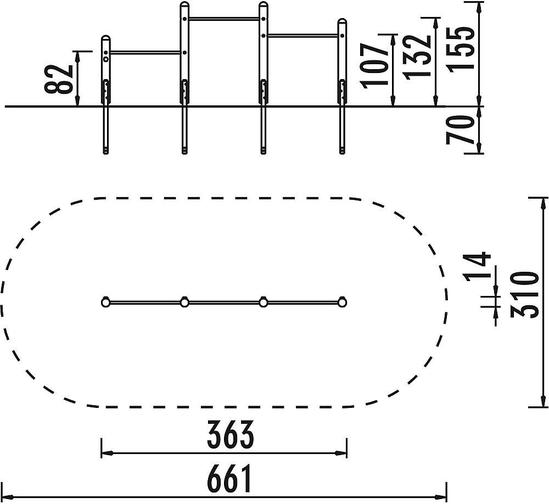 Unique TriLevel Horizontal Bars eibe Play Ltd ESI External Works