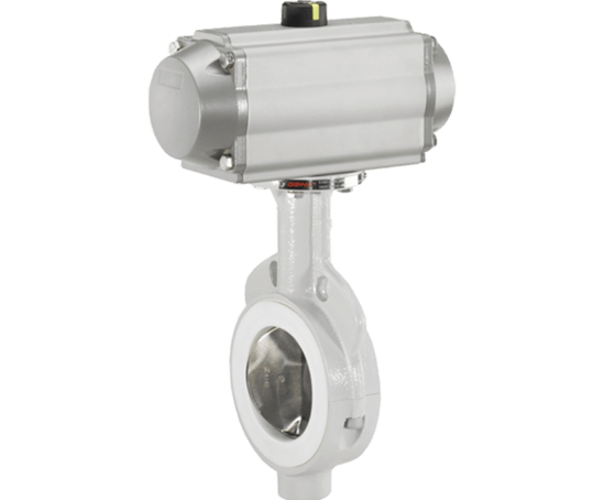 GEMÜ 491 butterfly valve with pneumatic actuator