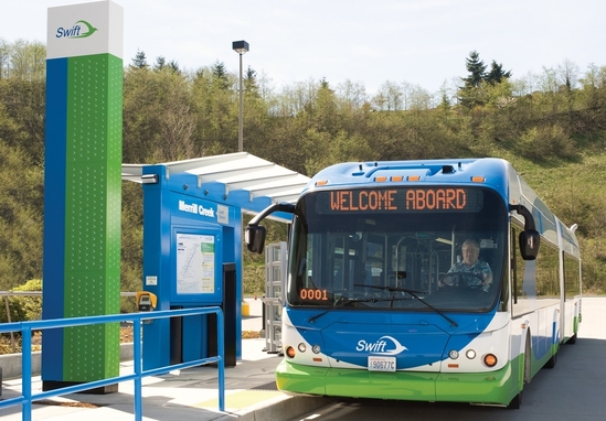 Passenger waiting shelter -Community Transit BRT route