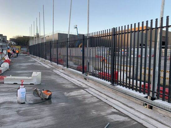Combi™ SR1 steel palisade fencing for Diageo in Dublin