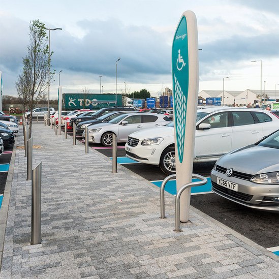 High spec furniture for retail park refurbishment Bailey Streetscene