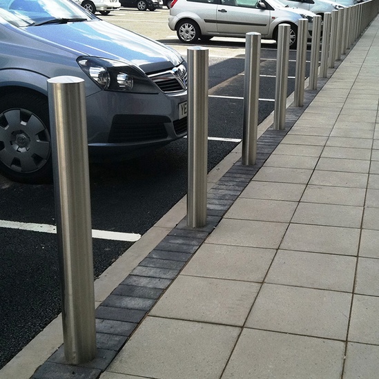 Anti Ram Semi Dome Top Stainless Steel Bollard | Bailey Streetscene ...