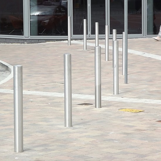 Anti Ram Semi Dome Top Stainless Steel Bollard 