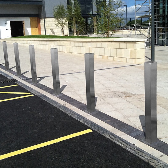 Square Flat Top Stainless Steel Bollard | Bailey Streetscene | ESI ...