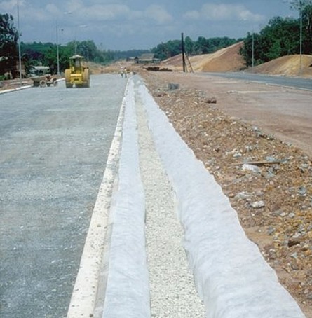 Geotextile used for new French drain