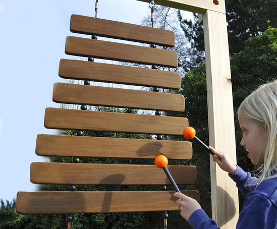 Vertical hanging xylophone set in Square frame