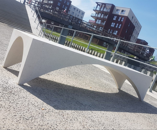 SALTA BENCH - concrete U-bench with arche