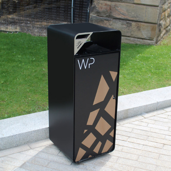 Customised litter bin Wellington Place, Leeds Artform Urban