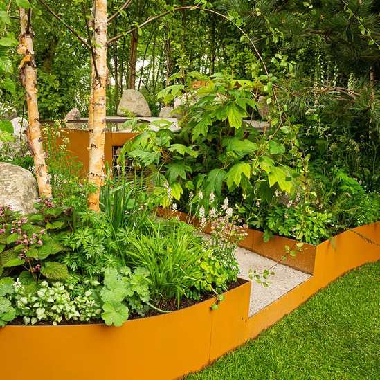 Corten Steel Framework And Water Feature Rhs Chelsea