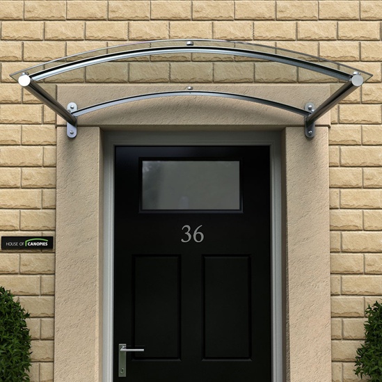 Type A Arched Glass Door Canopy | House Of Canopies | ESI Building Design