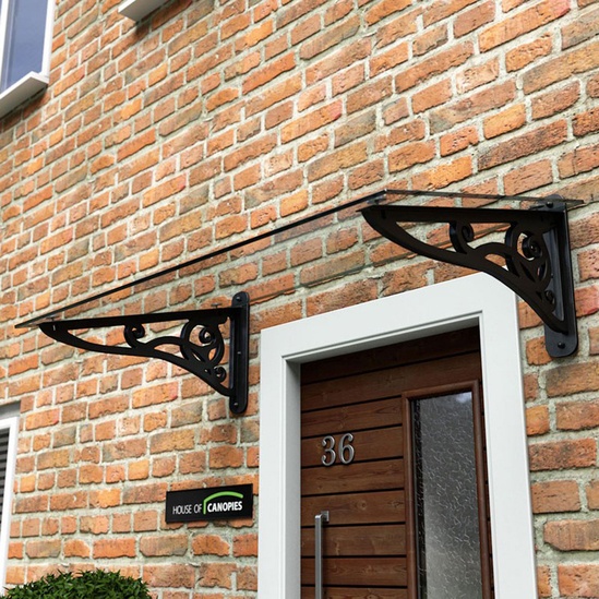 Type J traditional scroll door canopy | House of Canopies ...