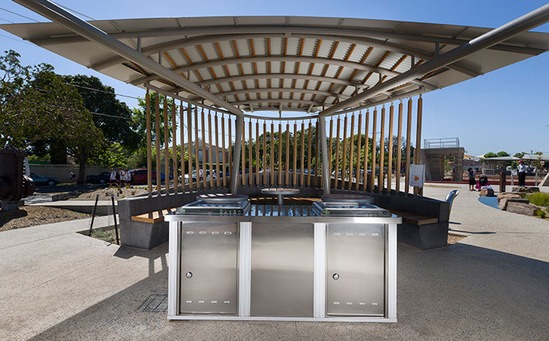 Triple Bench modular barbecue by Christie