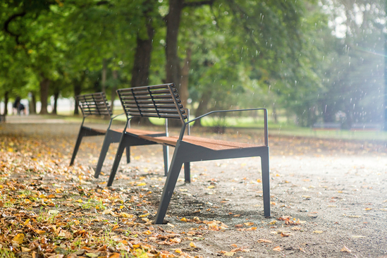 BERGA contemporary bench with metal or wooden seats | STREETPARK GreenBlue  Urban | ESI External Works