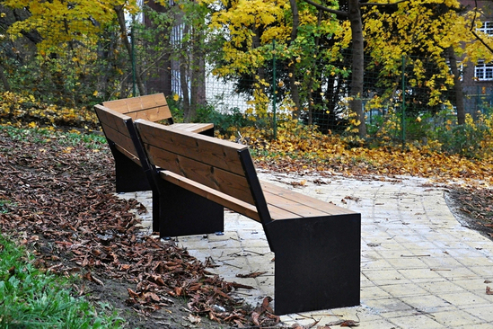 EKTA park benches with backrests - LEK1