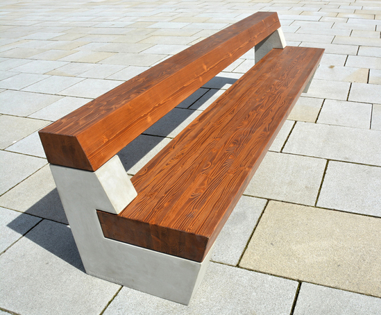 ROBUSTA concrete and timber bench LRB1