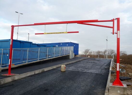 Height restriction barrier with single-leaf opening | Height Barriers | ESI  External Works