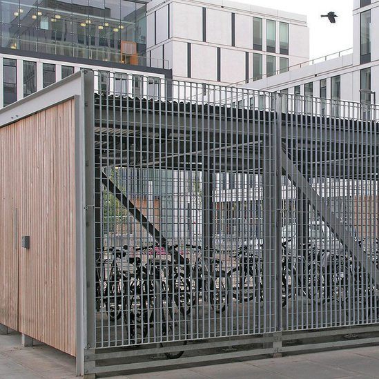 Large bike store for Edinburgh University courtyard | Lang