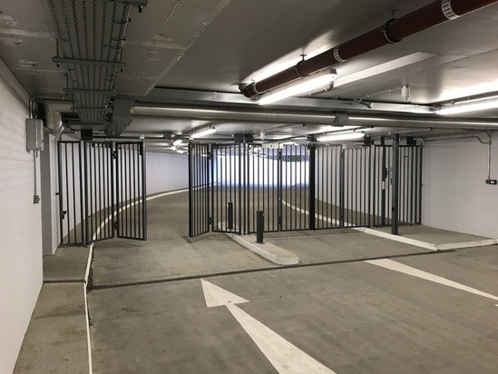 Bi-folding gates - car park