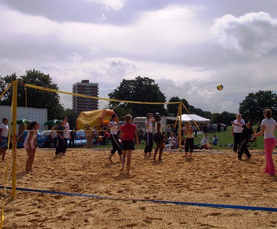 Funtec permanent beach volleyball court, Bournemouth | Baylis Landscape Contractors | ESI 