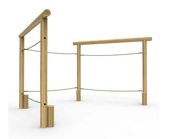Rope Walk Course for low-level timber play trails