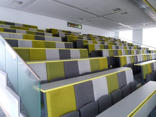Vario C9 lecture theatre seating with designer fabrics