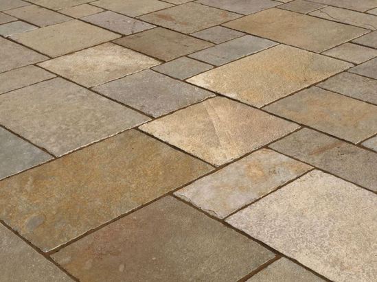 Antique Honey Cathedral limestone paving and setts | Westminster Stone ...