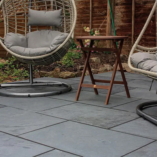 Amazon black slate paving slabs Westminster Stone ESI External Works
