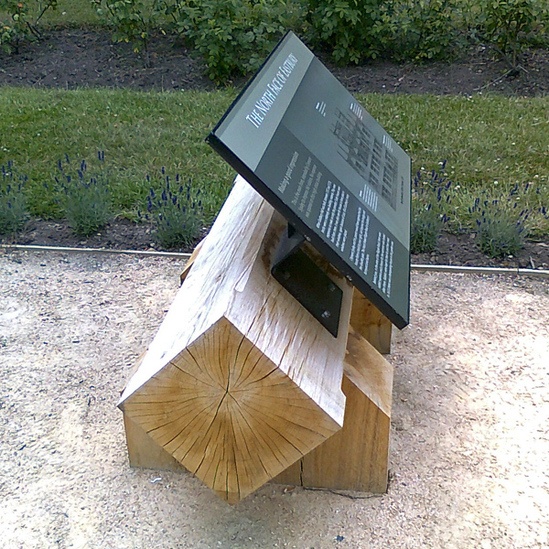 Outdoor wooden interpretation displays Fitzpatrick Woolmer Design